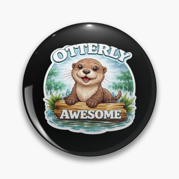 Item preview, otterly awesome funny otter sea animal retro designed and sold by 3INEKMIZAN.