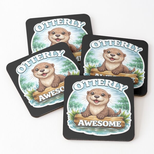 Item preview, otterly awesome funny otter sea animal retro designed and sold by 3INEKMIZAN.