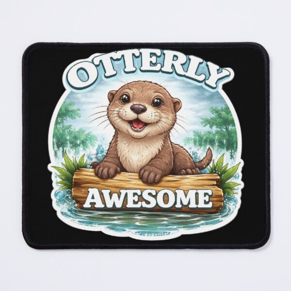 Item preview, otterly awesome funny otter sea animal retro designed and sold by 3INEKMIZAN.