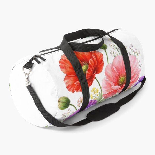 Item preview, Red Poppies Multicolored Pansies Full Bloom Shapes Mania designed and sold by Shapes-Mania.