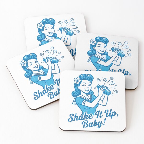 Item preview, Shake It Up Baby Retro Pinup Cocktail Illustration designed and sold by chattsuede.