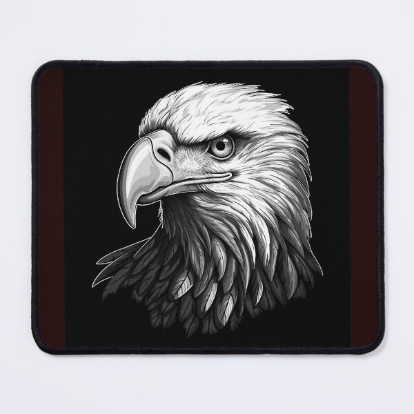 Item preview, Majestic Bald Eagle Head Portrait | Black and White Wildlife Art designed and sold by inkoutninja.