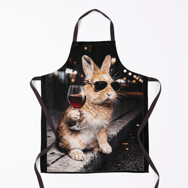Item preview, Funny Rabbit Sunglasses Wine Drinker Animal designed and sold by SanTiOmal.