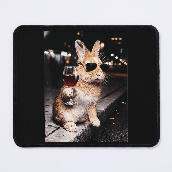 Item preview, Funny Rabbit Sunglasses Wine Drinker Animal designed and sold by SanTiOmal.