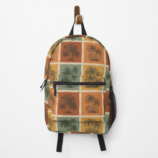 Item preview, Vintage Saturated Tropical Palm Tree Patchwork Quilt Pattern designed and sold by A1DesignMinimal.