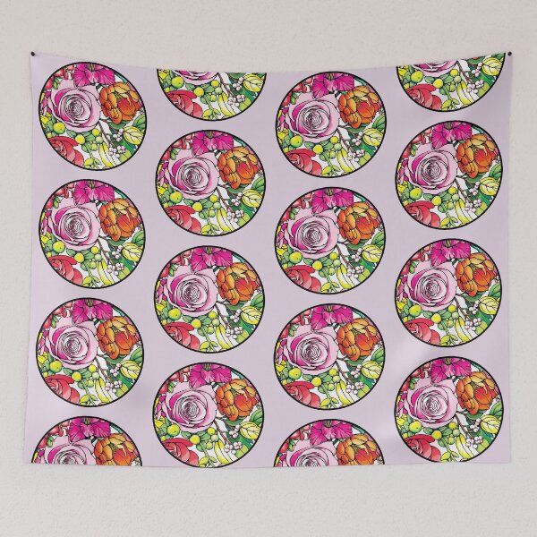 Item preview, Pop Art Painting of Flowers designed and sold by cremedecolor.