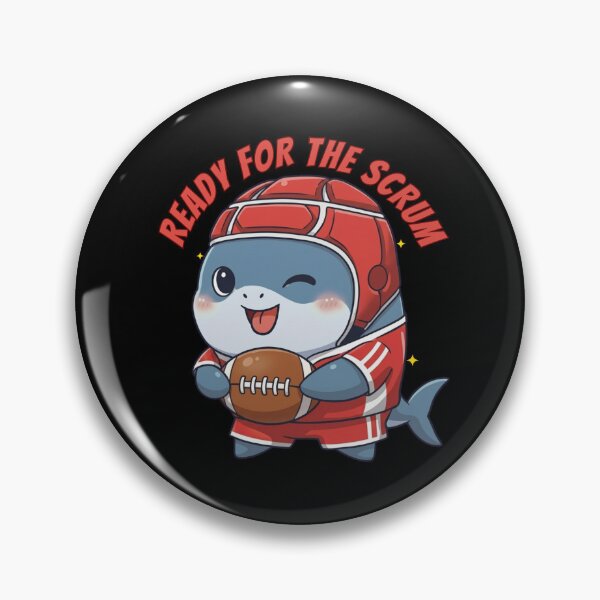 Item preview, Ready For The Scrum Rugby Player Shark designed and sold by Nature's Chibis.