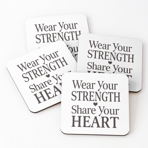 Item preview, Wear Your Strength Share Your Heart Kindness Quote designed and sold by The Daily Progress.