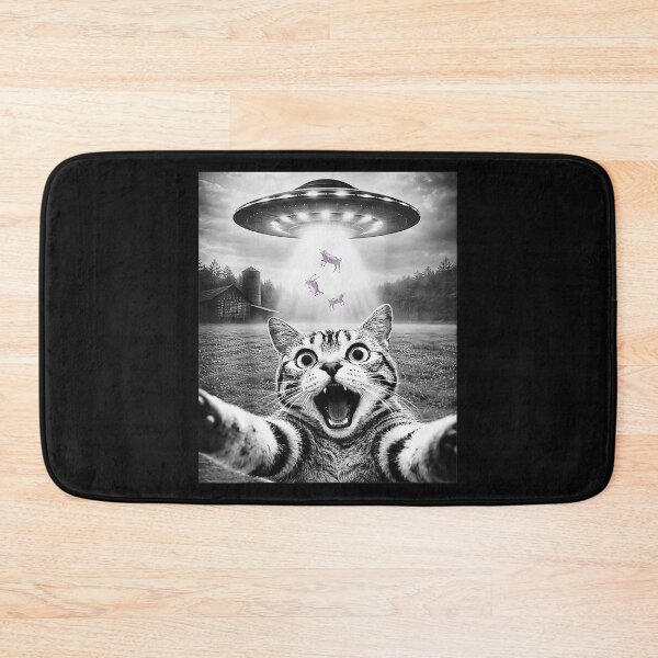 Item preview, Shocked Cat Selfie Alien Abduction  designed and sold by SanTiOmal.