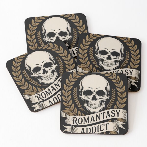Item preview,  Romantasy Addict Skull Crest Vintage Gothic BookTok Dark Fantasy designed and sold by Dazeville Studio1541 .