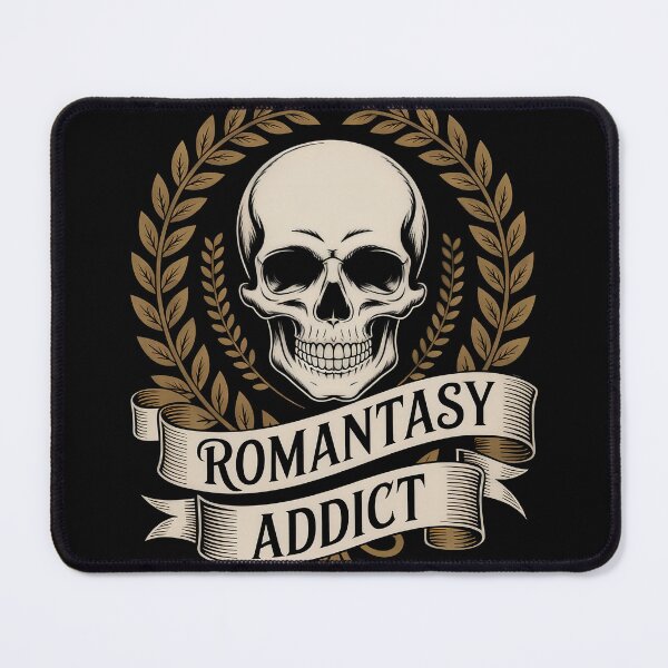 Item preview, Romantasy Addict Skull Crest Vintage Gothic BookTok Dark Fantasy designed and sold by Dazeville Studio1541 .