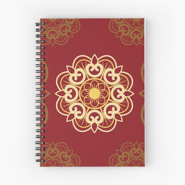 Item preview, Red Gold Mandala Wall Art-Indian Pakistani Floral Decor for Festive Home designed and sold by CHANCHANAI.