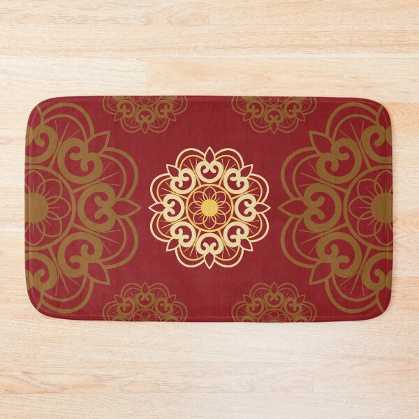 Item preview, Red Gold Mandala Wall Art-Indian Pakistani Floral Decor for Festive Home designed and sold by CHANCHANAI.