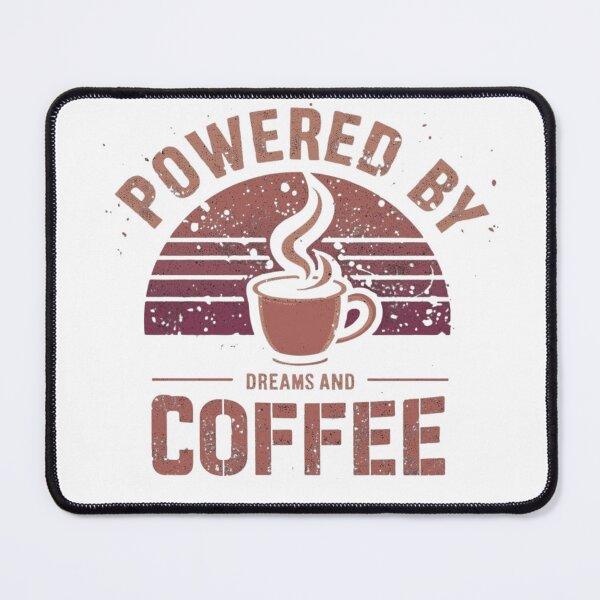 Item preview, Vintage Powered by Dreams and Coffee Retro Sunset designed and sold by The Daily Progress.