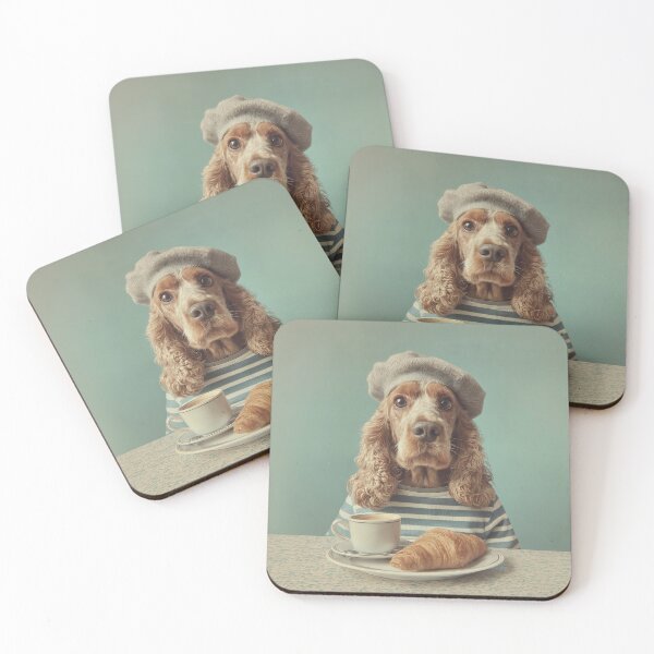 Item preview, Stylish Dog Coffee Breakfast Portrait designed and sold by junkydotcom.