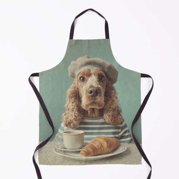 Item preview, Stylish Dog Coffee Breakfast Portrait designed and sold by junkydotcom.