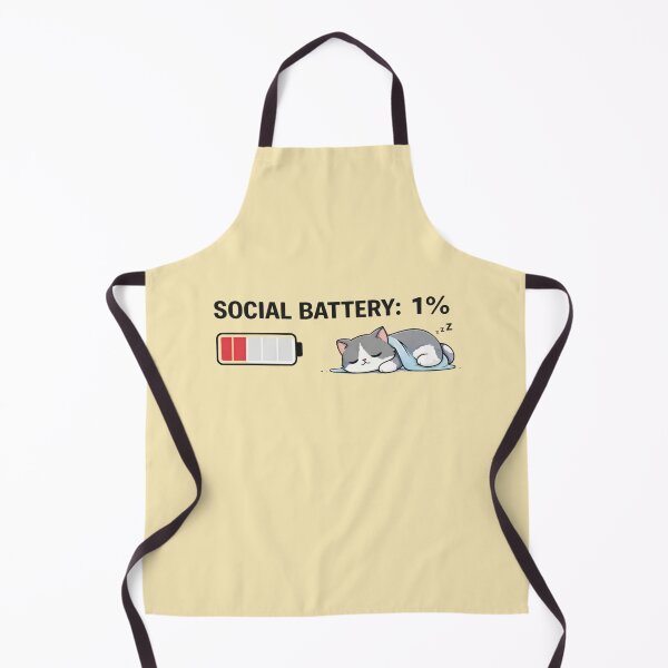 Item preview, Social Battery 1% Cat – Introvert Funny Meme Shirt designed and sold by Mojibebe.