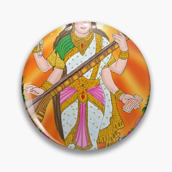 Item preview, Saraswati Mata Divine Art – Spiritual Knowledge Goddess Design designed and sold by Harshit_Digital_Arts.