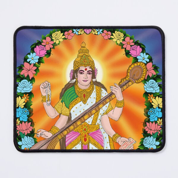 Item preview, Saraswati Mata Divine Art – Spiritual Knowledge Goddess Design designed and sold by Harshit_Digital_Arts.