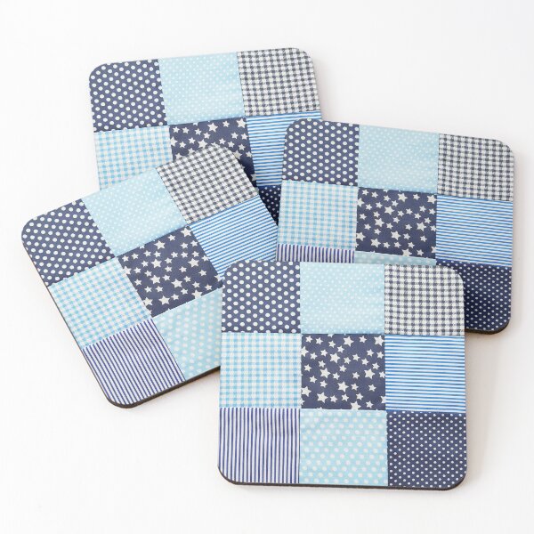 Item preview, Blue and White Square Nine-Patch  designed and sold by Miss Sherry's Home.