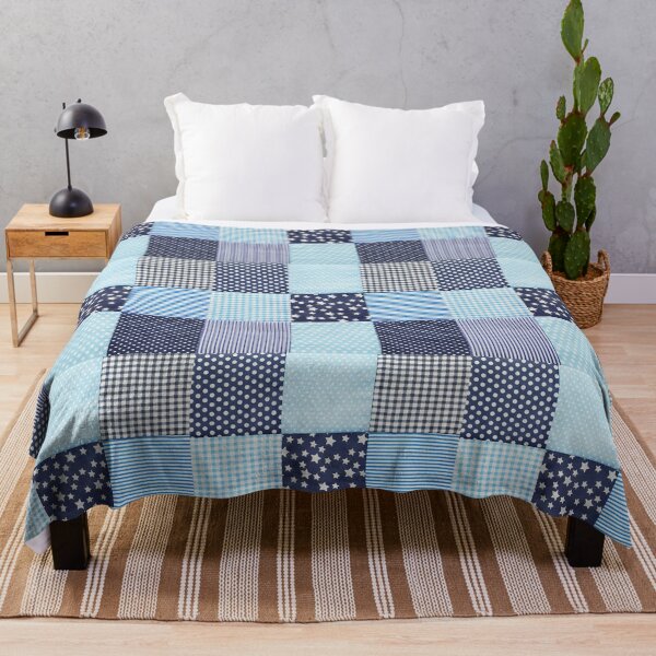 Item preview, Blue and White Square Nine-Patch  designed and sold by Miss Sherry's Home.