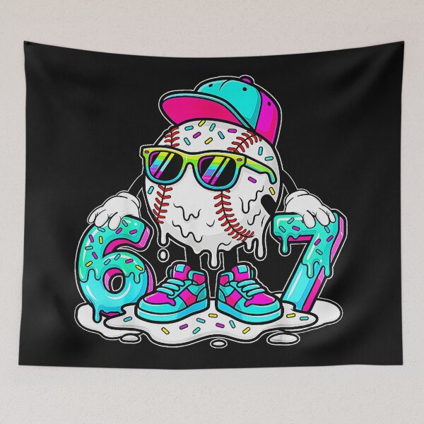 Item preview, 6 7 Baseball Player Jersey Number Fan designed and sold by SanTiOmal.