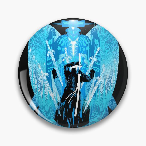 Item preview, Vergil Minimal Silhouette Dark Aesthetic Devil Hunter - Blue Ver designed and sold by Hypertwenty Designs.
