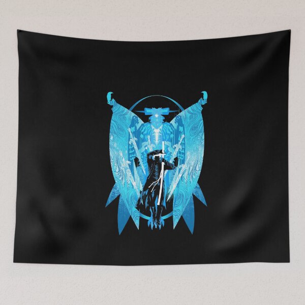 Item preview, Vergil Minimal Silhouette Dark Aesthetic Devil Hunter - Blue Ver designed and sold by Hypertwenty Designs.