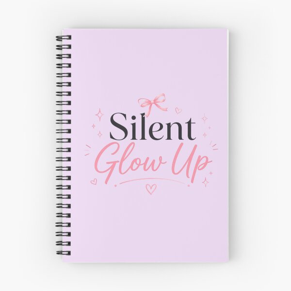Item preview, Silent Glow Up Aesthetic Cute Motivational Quote Minimal Pink Typography Design designed and sold by Sanika arts .