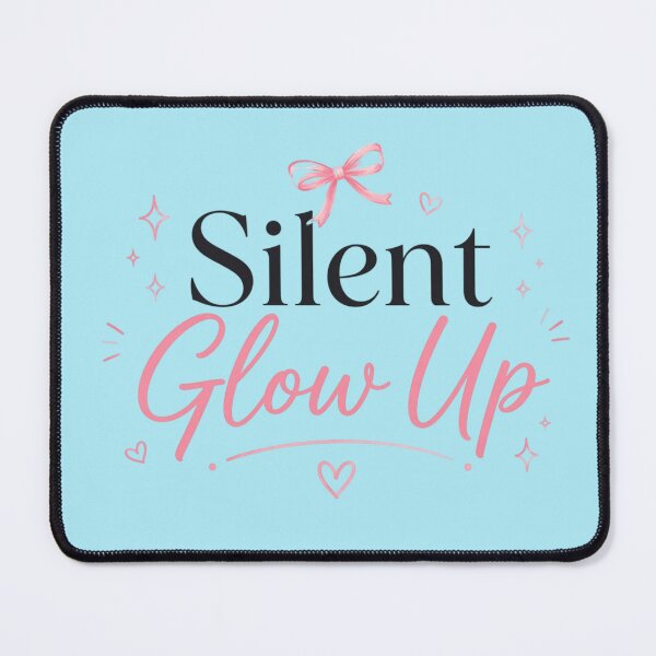 Item preview, Silent Glow Up Aesthetic Cute Motivational Quote Minimal Pink Typography Design designed and sold by Sanika arts .