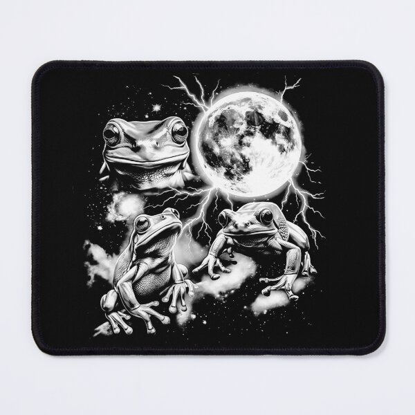 Item preview, Three Tree Frogs Green Moon Lightning Night Sky Retro 80s Wild Animal Graphic  designed and sold by graphixpolash.