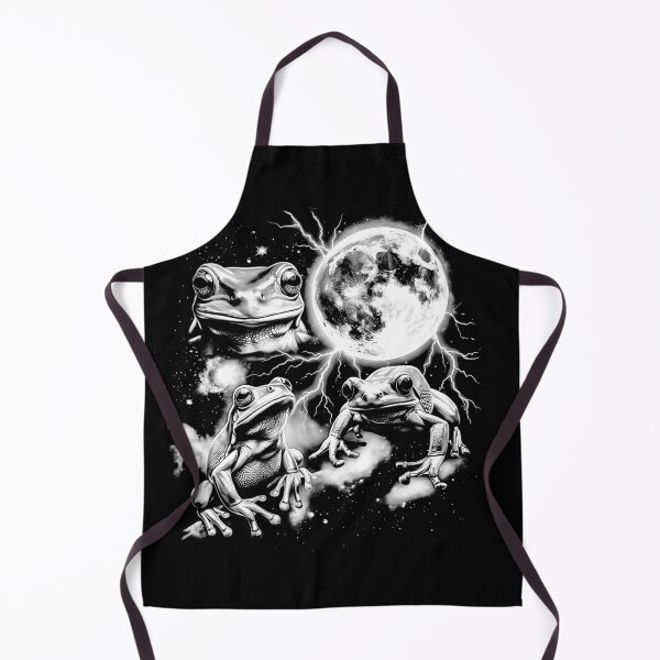 Item preview, Three Tree Frogs Green Moon Lightning Night Sky Retro 80s Wild Animal Graphic designed and sold by graphixpolash.