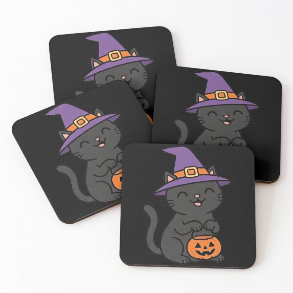 Item preview, Kawaii Black Cat Witch Halloween Pumpkin designed and sold by k3rstman1.