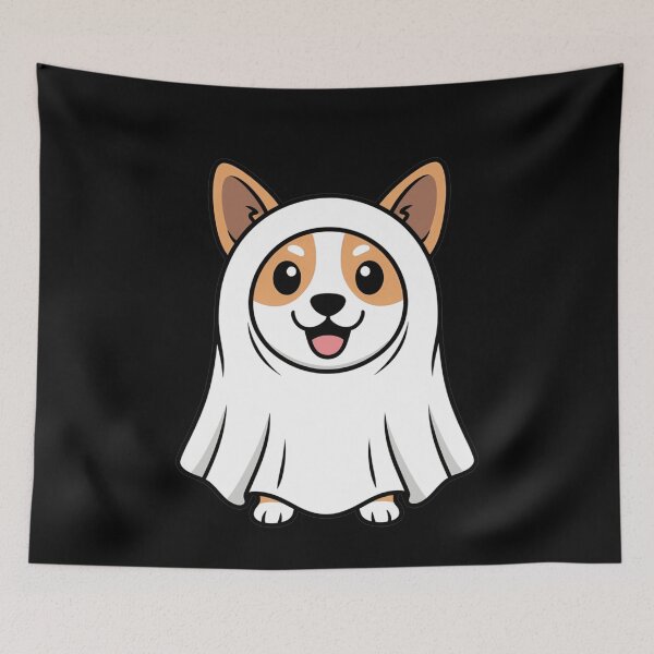 Item preview, Cute Corgi Ghost Halloween Dog Costume designed and sold by k3rstman1.