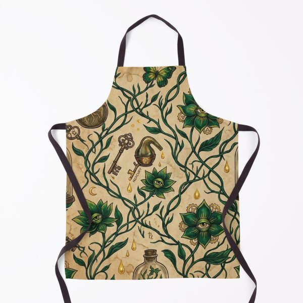 Item preview, The Alchemist's Greenhouse - Vintage Dark Academia Botanical Pattern designed and sold by InnerwayStudio.