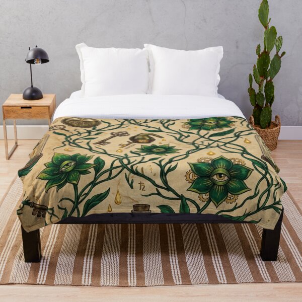 Item preview, The Alchemist's Greenhouse - Vintage Dark Academia Botanical Pattern designed and sold by InnerwayStudio.