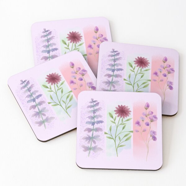 Item preview, Wildflower Triptych Watercolor Floral Art  - Botanical Trio: Lavender, Zinnia, and Foxglove Watercolor designed and sold by PriyaMagic.