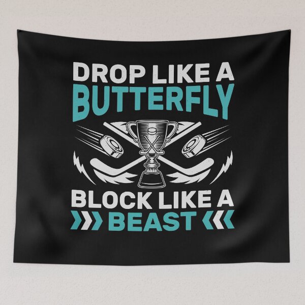 Item preview, Hockey Goalie Butterfly Block Like A Beast Gift designed and sold by KroghDs.