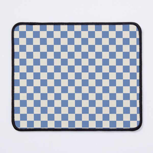 Item preview, Denim Blue and Cream Retro Checkerboard Pattern, Aesthetic Steel Blue Minimalist Checkerboard, French Blue and Cream Gingham Check Aesthetic, Coastal Blue and Creamy Beige Squares designed and sold by VivaFy.