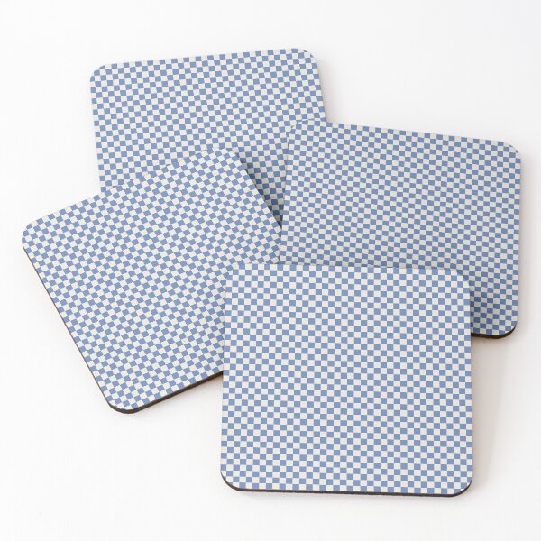 Item preview, Denim Blue and Cream Retro Checkerboard Pattern, Aesthetic Steel Blue Minimalist Checkerboard, French Blue and Cream Gingham Check Aesthetic, Coastal Blue and Creamy Beige Squares designed and sold by VivaFy.