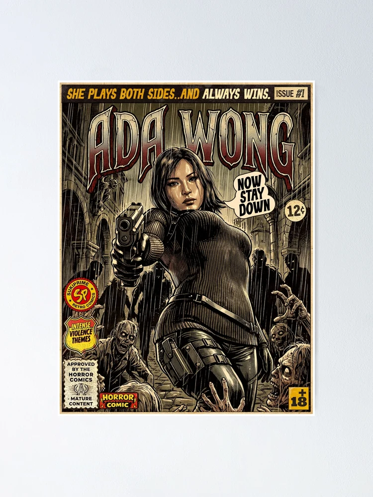 Resident Evil 4 Ada Wong Vintage Comic Cover Art