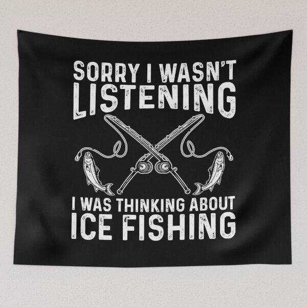 Item preview, Funny Ice Fishing Gift Thinking About Fishing designed and sold by KroghDs.
