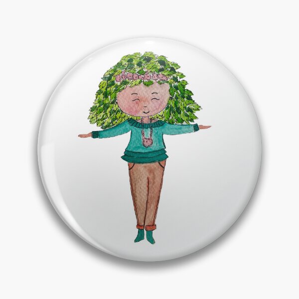 Item preview, Happy Nature Spirit Illustration designed and sold by whimsyleaves.