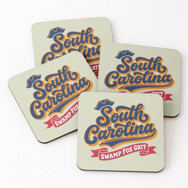Item preview, Retro South Carolina Swamp Fox Grit Vintage Americana Script Art designed and sold by Cozy-Old-Pub.