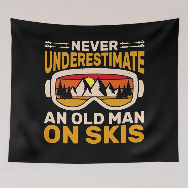 Item preview, Funny Old Man On Skis Retro Skiing Gift designed and sold by KroghDs.