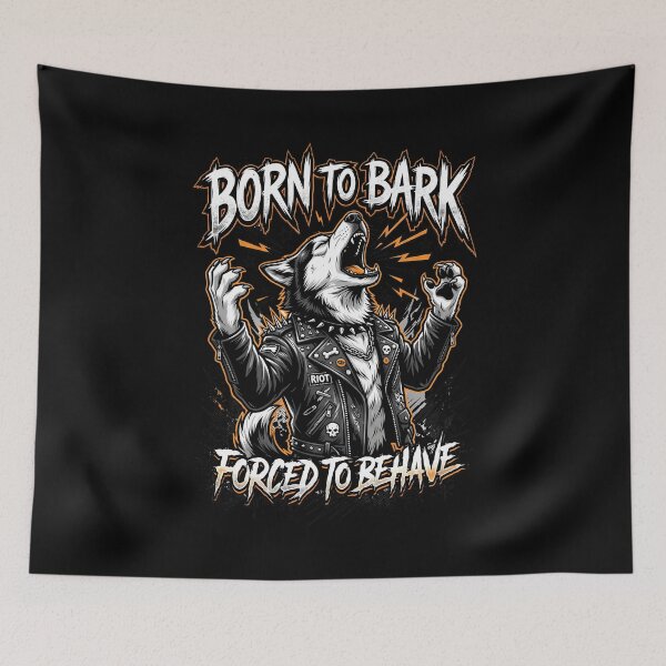 Item preview, Born To Bark Forced To Behave Husky Design designed and sold by Tong4130.