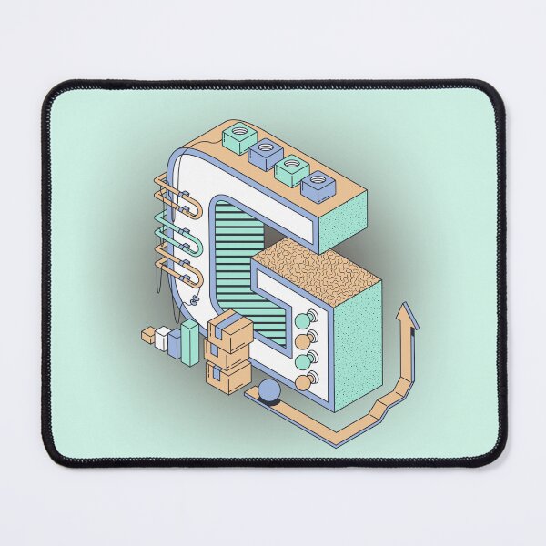 Item preview, Isometric Letter G - Pastel Logistics Factory Design designed and sold by Soluna Studio.
