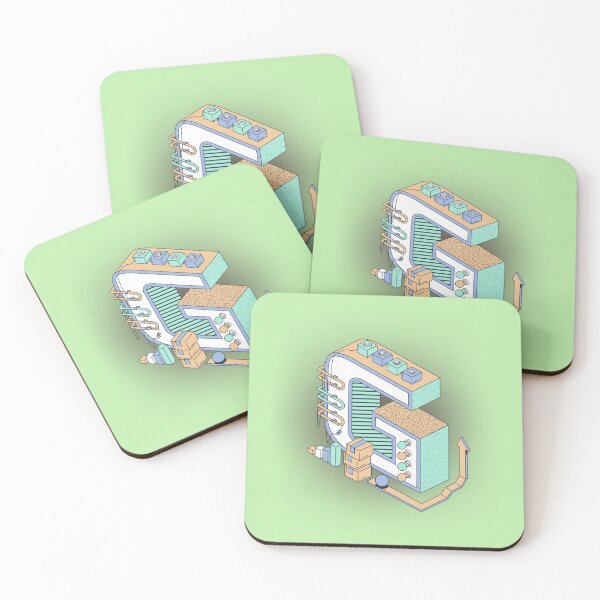 Item preview, Isometric Letter G - Pastel Logistics Factory Design designed and sold by Soluna Studio.