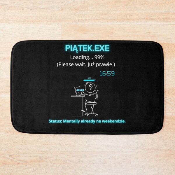 Item preview, Black Piątek EXE Loading 99% - Funny Polinglish Office Humor Gift Friday Mood designed and sold by VibePolinglish.