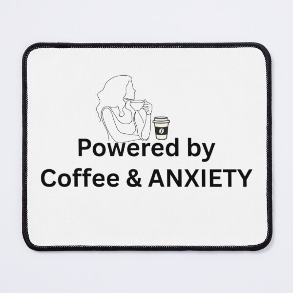 Item preview, Powered by Coffee and Anxiety T-Shirt | Funny Student Tee designed and sold by OffScripted.